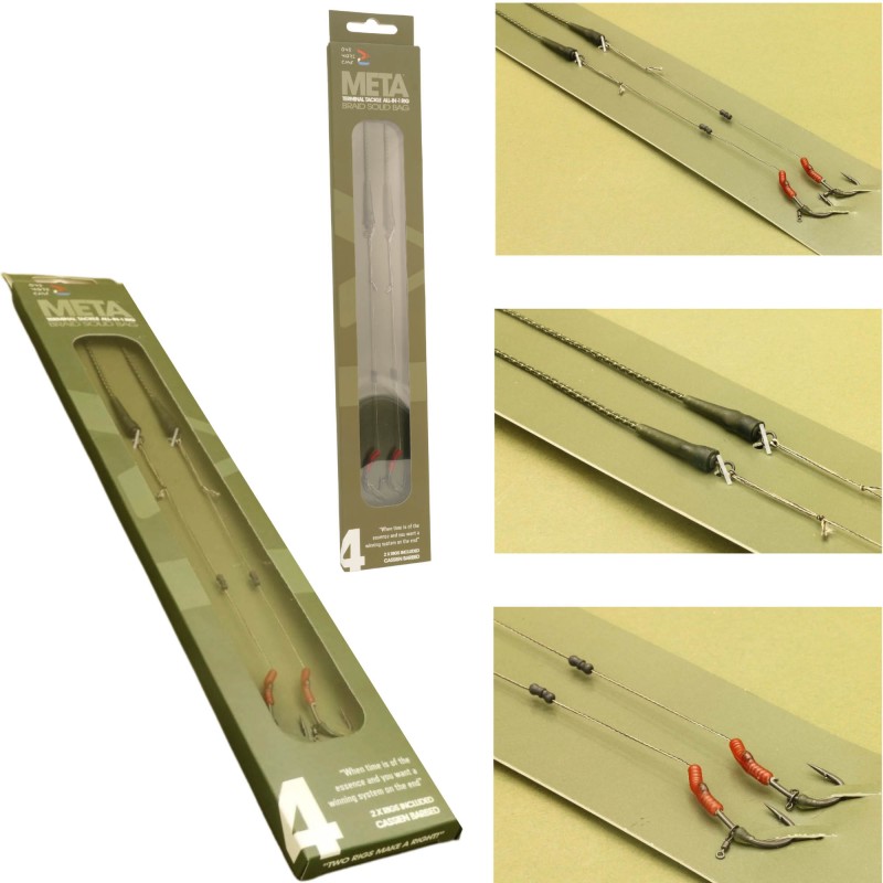 Przypony One More Cast Surrender All-In-1 Rigs Blend Leadcore Solid Bag Rig Cassien Barbed - 4