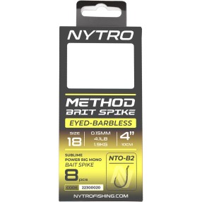 Przypony Nytro Nto-b2 Barbless Method Bait Spike 14/0,19mm/10cm 