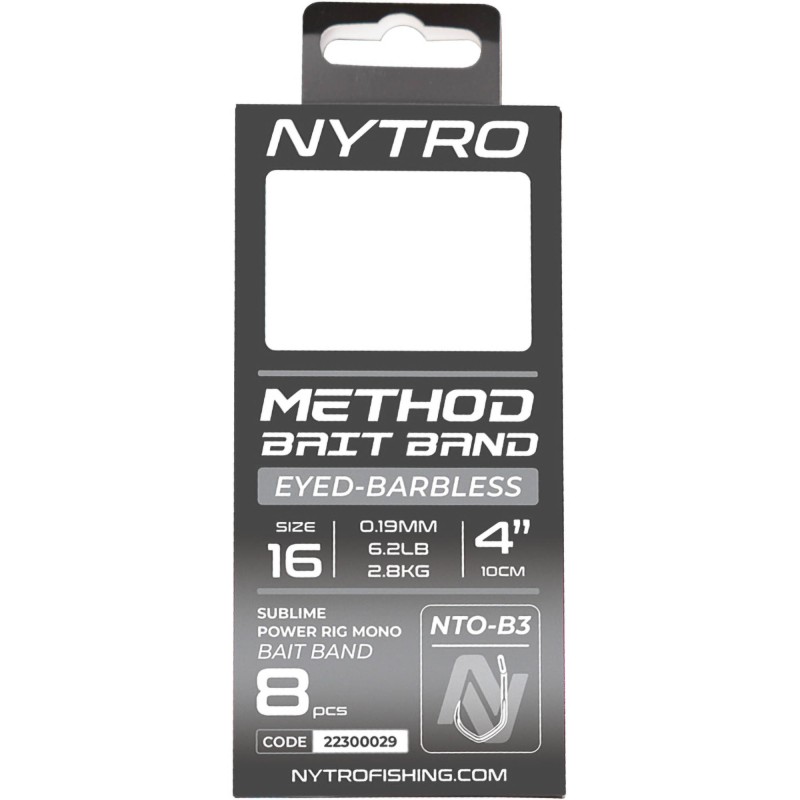 Przypony Nytro Nto-b3 Barbless Method Latex Bait Band 12/0,23mm/10cm