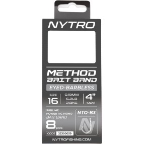 Przypony Nytro Nto-b3 Barbless Method Latex Bait Band 16/0,19mm/10cm