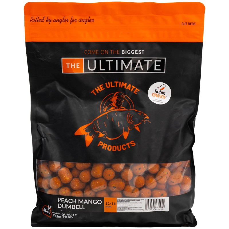 Kulki Zanętowe Ultimate Products Dumbell Peach Mango 12/16mm 1kg