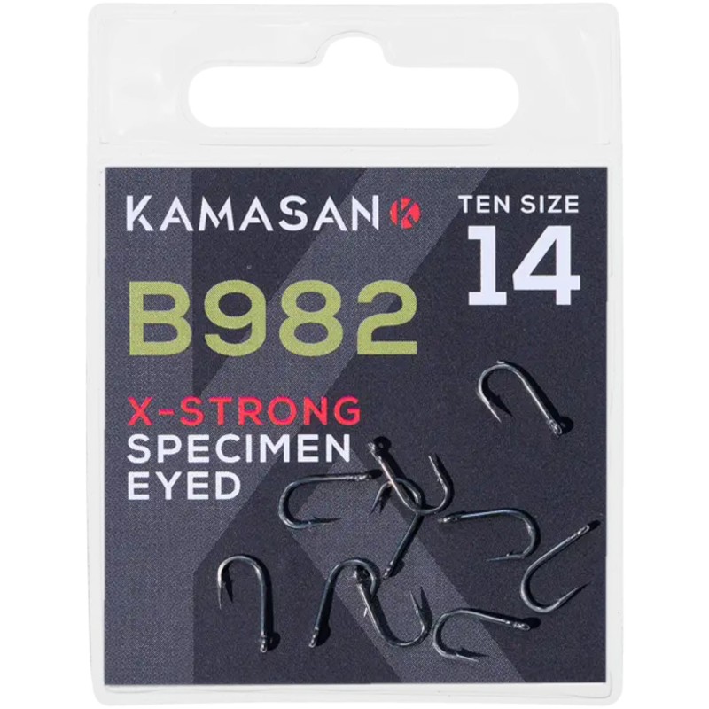 Haczyki Kamasan B982 X-Strong Eyed Barbed - 6