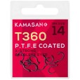 Haczyki Kamasan T360 Eyed X-Strong PTFE Barbless - 12