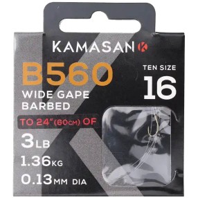 Przypony Kamasan B560 Barbed 60cm 0,13mm - 16