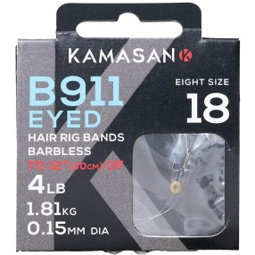 Przypony Kamasan B911 Eyed Barbless 30cm 0,22mm - 10
