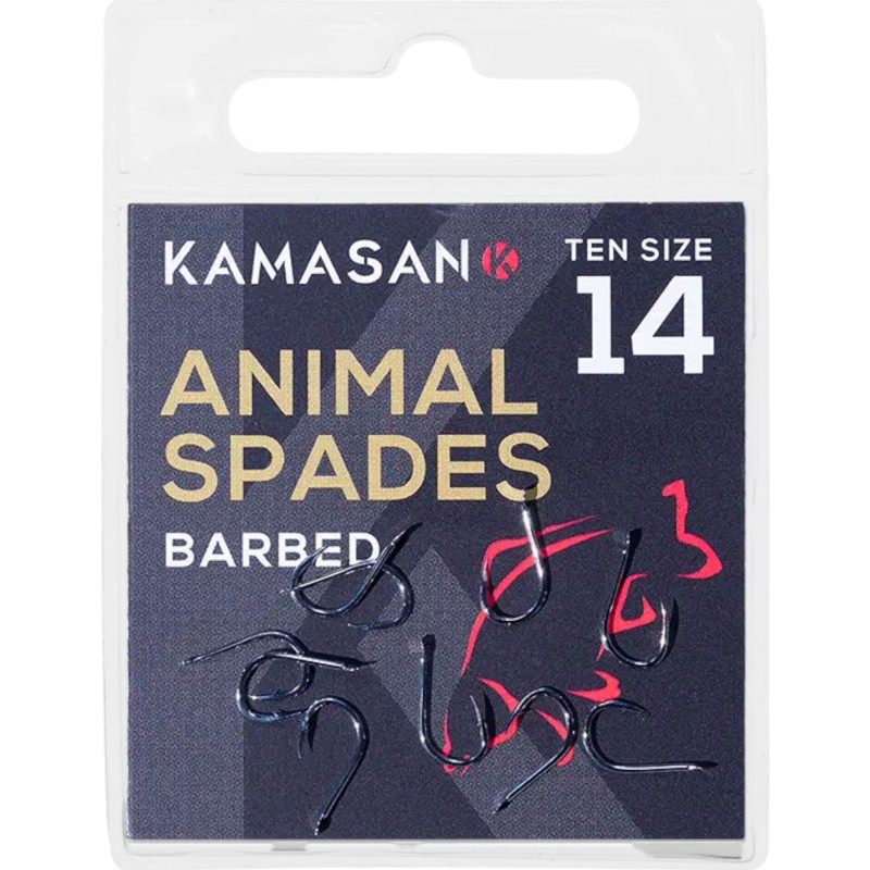 Haczyki Kamasan Animal Spade Barbed - 10