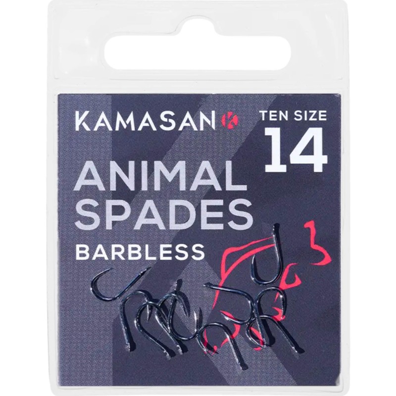 Haczyki Kamasan Animal Spade Barbless - 16