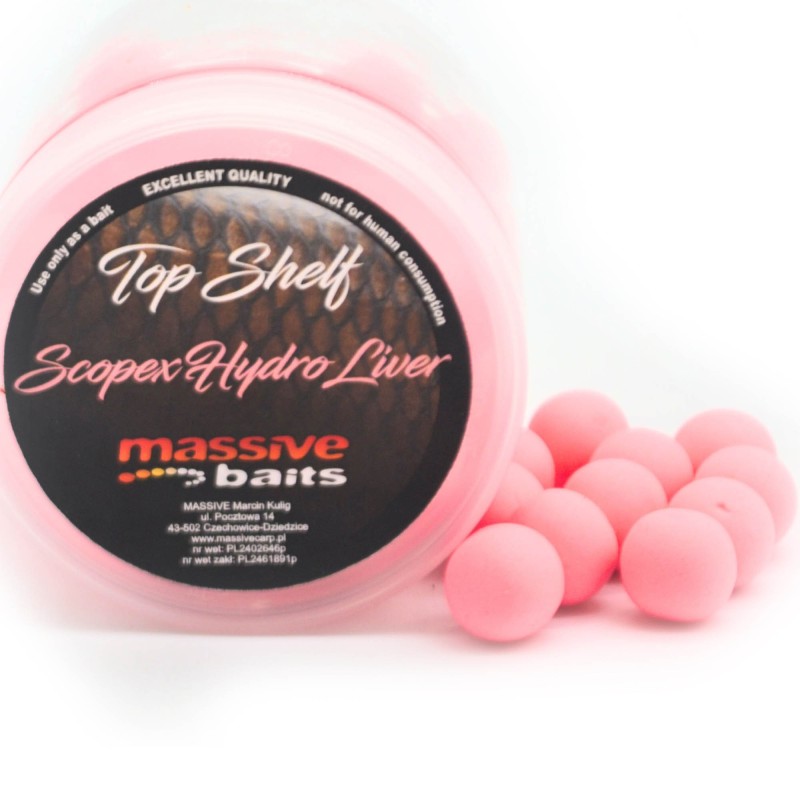 Kulki Massive Baits Top Shelf Pop Up Scopex Hydro Liver 14mm