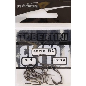Haczyki Tubertini Serie 51 Black Chrome Barbless - 14 (20 szt.)