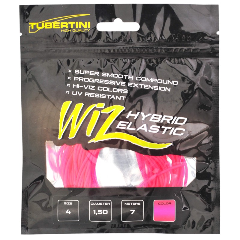 Guma Do Tyczki Tubertini Wiz Hybrid Elastic 1,50mm Fluo Różowa 7,00m