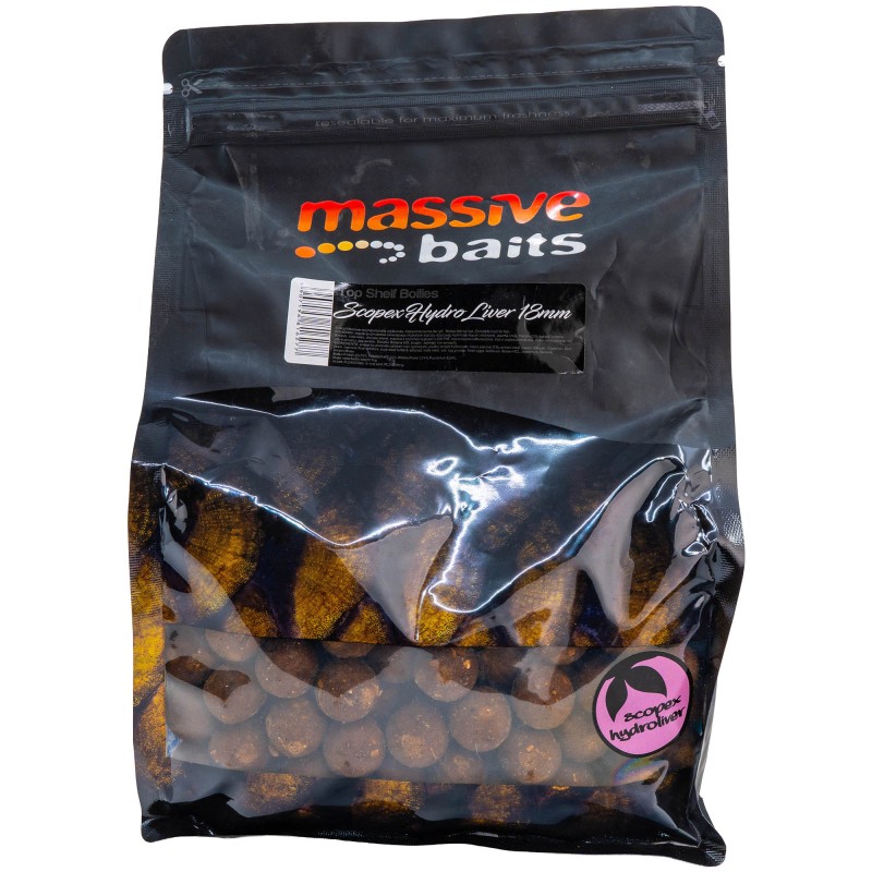 Kulki Zanętowe Massive Baits Top Shelf Scopex Hydro Liver 18mm 1kg