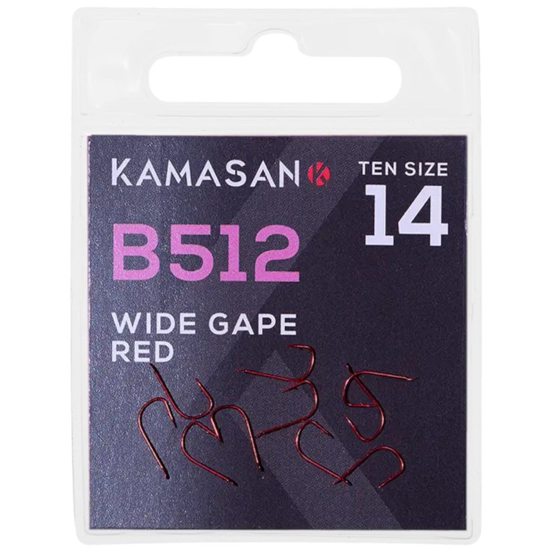 Haczyki Kamasan B512 Spade Red Barbed - 14
