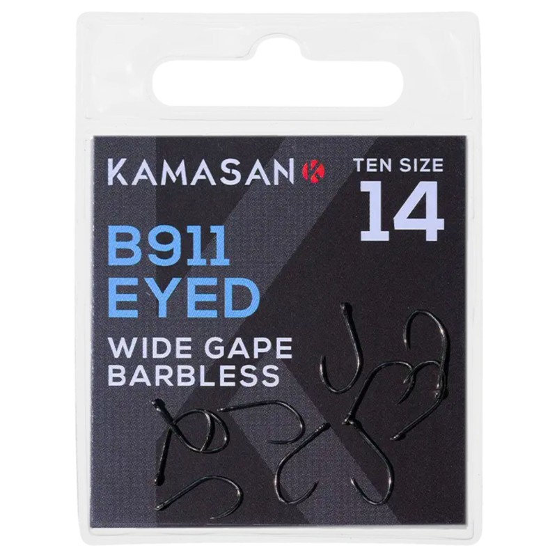 Haczyki Kamasan B911 Eyed Barbless - 14
