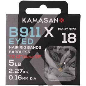Przypony Kamasan B911 X Eyed Barbless 30cm 0,20mm - 14