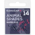 Haczyki Kamasan Animal Spade Barbless - 12