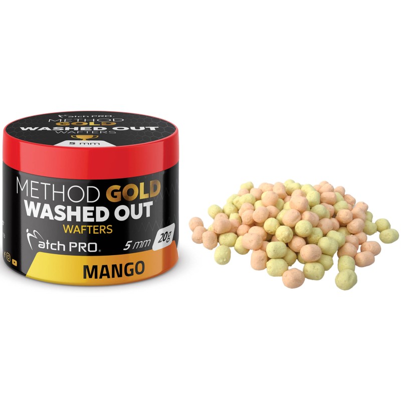Kulki MatchPro Method Gold Wafters Washed Out Mango 5mm 20g