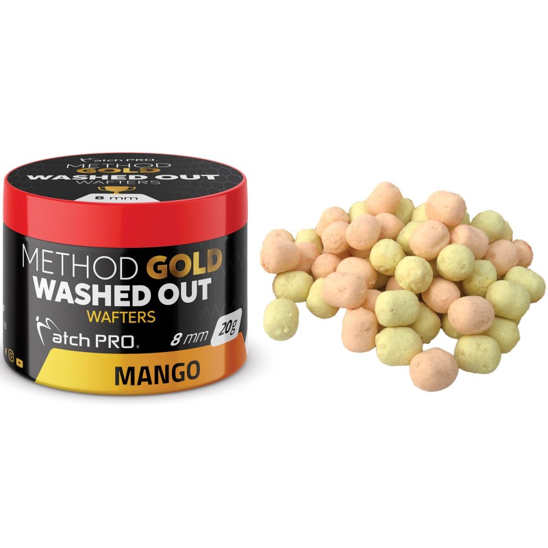 Kulki MatchPro Method Gold Wafters Washed Out Mango 8mm 20g