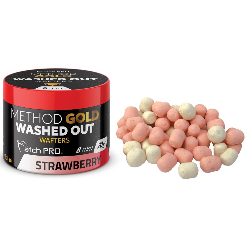 Kulki MatchPro Method Gold Wafters Washed Out Strawberry 8mm 20g