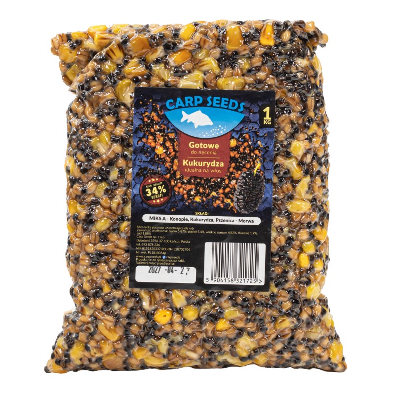 Mix A Ziaren Carp Seeds Konopie Pszenica Kukurydza - Morwa 1kg