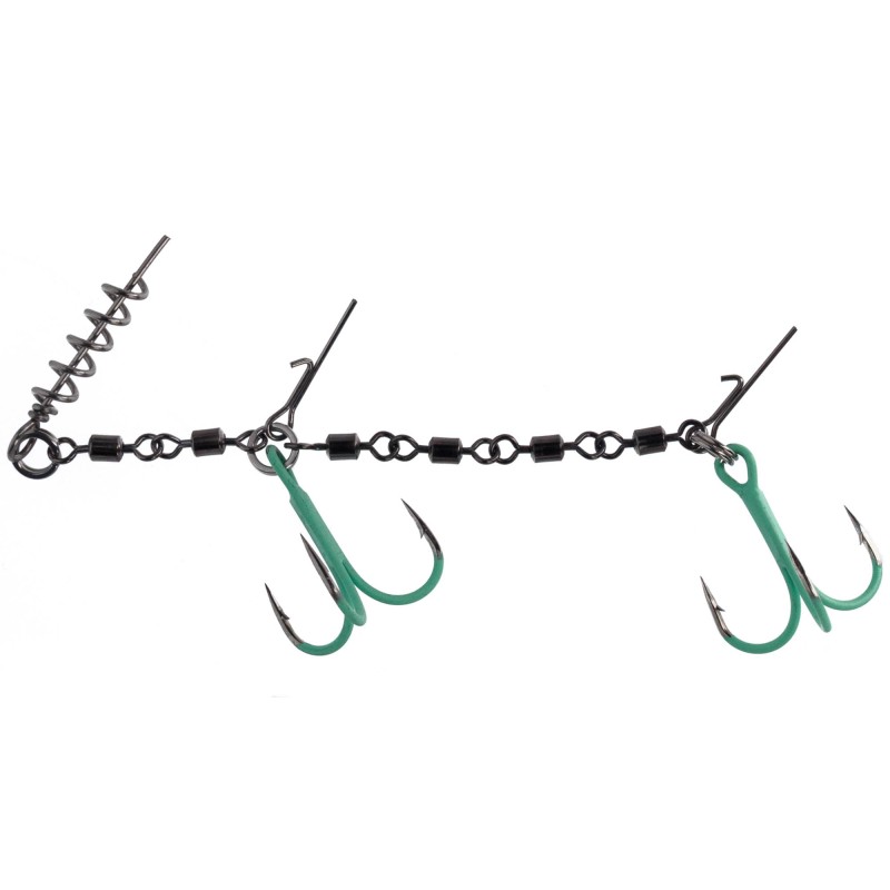 Dozbrojka Mikado Z Krętlików Jaws Double Evo Stinger Fluo Xl 35kg Kotwice 2/0