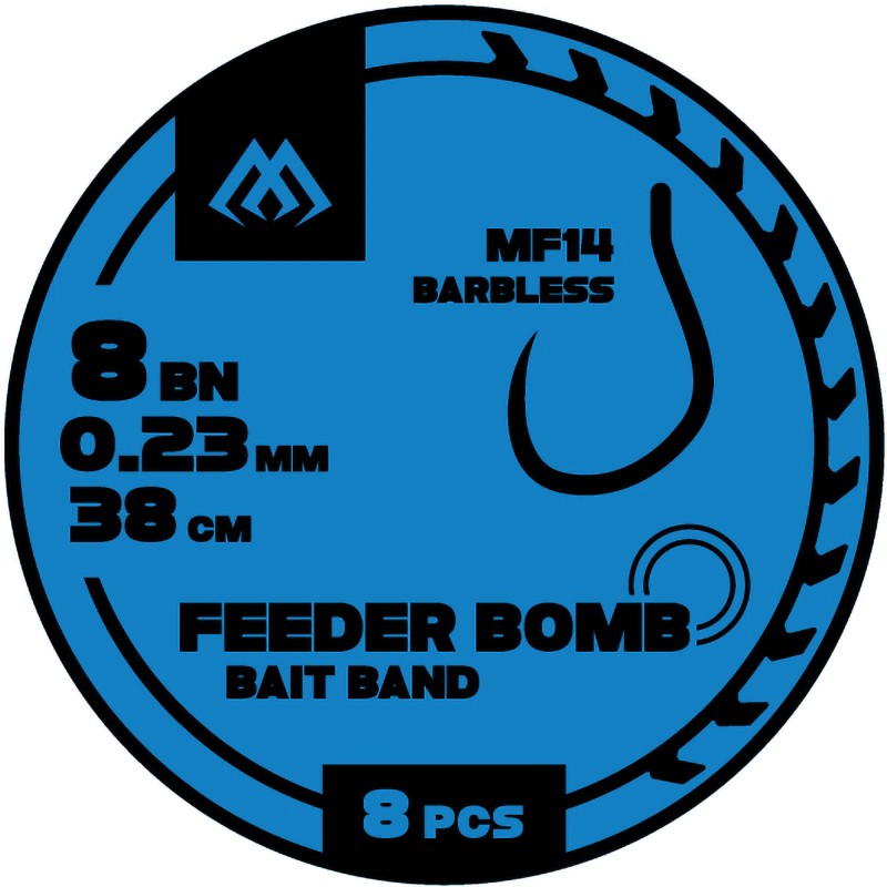 Przypony Mikado Fb Mf14 Z Gumką Hak Bez Zadziora Nr 10 / Żyłka: 0.20mm/38cm