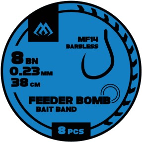 Przypony Mikado Fb Mf14 Z Gumką Hak Bez Zadziora Nr 14 / Żyłka: 0.18mm/38cm