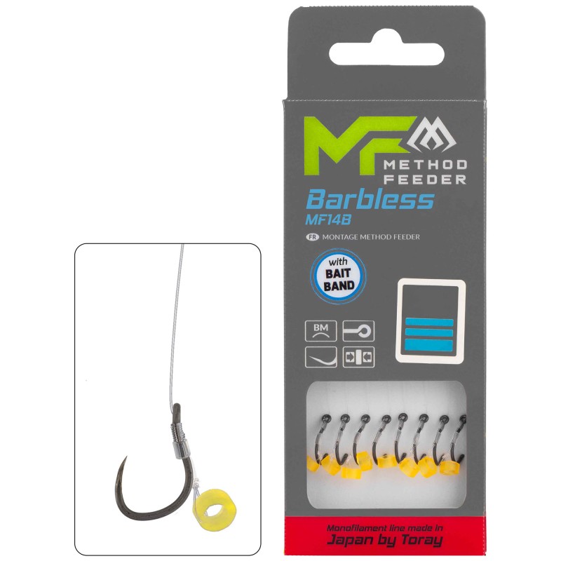 Przypony Mikado Mf Mf14 Z Gumką Hak Bez Zadziora Nr 4 / Żyłka: 0.28mm/10cm