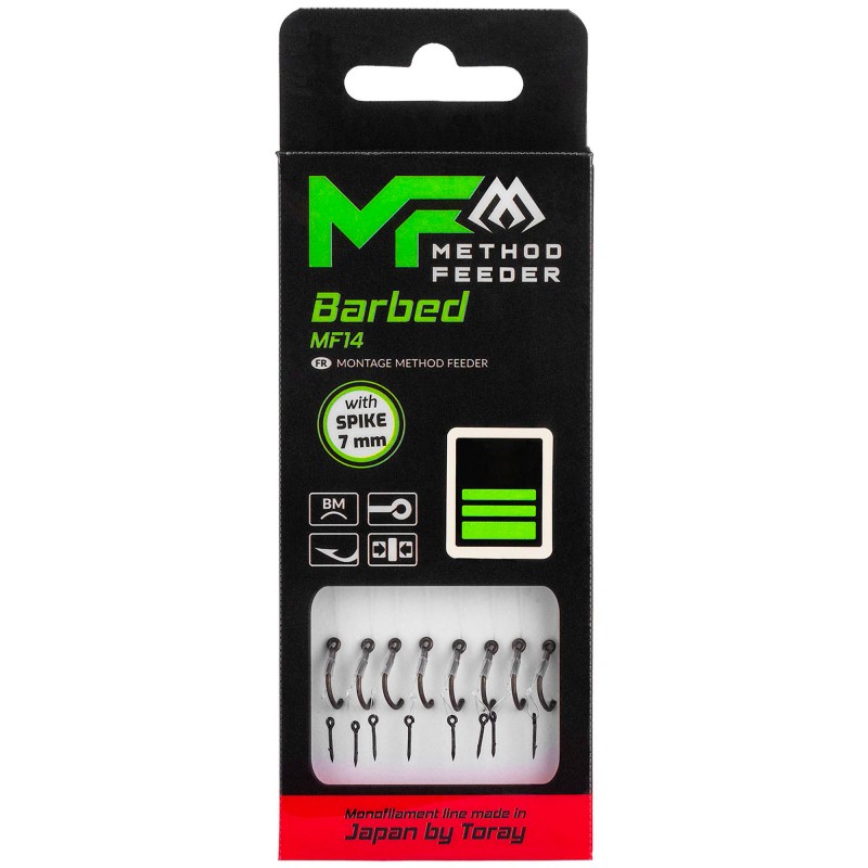 Przypony Mikado Mf Mf14 Z Igłą Hak Z Zadziorem Nr 4 / Żyłka: 0.28mm/10cm