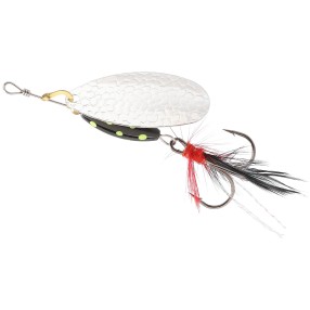 Błystka Obrotowa Mikado M-Grub nr 2 Srebrna / Black Lemon / 1szt