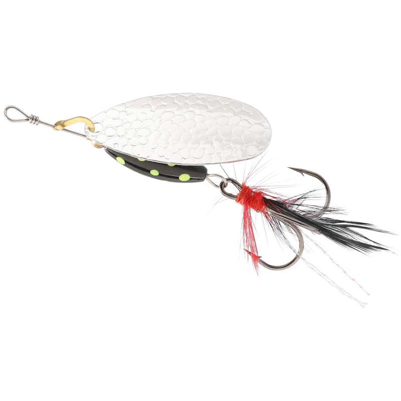 Błystka Obrotowa Mikado M-Grub nr 3 Srebrna / Black Lemon / 1szt