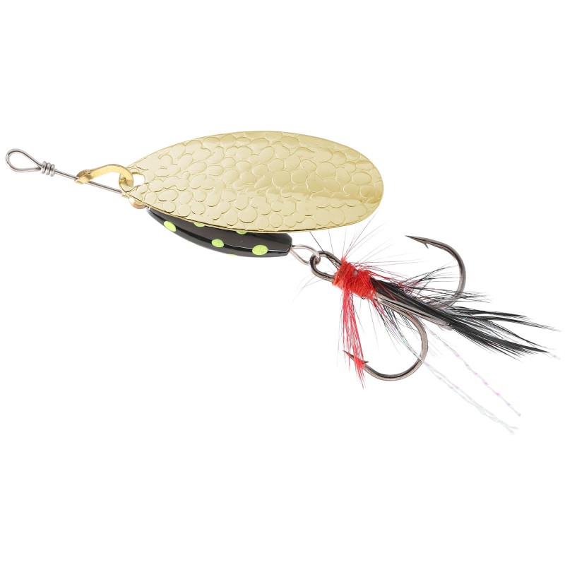 Błystka Obrotowa Mikado M-Grub nr 4 Złota / Black Lemon / 1szt