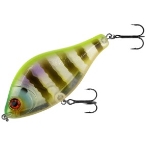 Wobler Mikado MFT Jerk / 7cm / Chartreuse Bluegill Suspending / 1szt