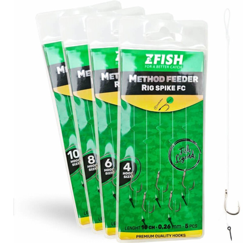 Przypony Zfish Method Feeder Rig Spike FC - 8/ 10cm/ 5szt