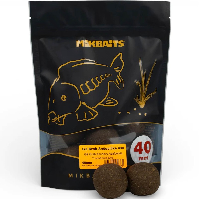 Kulki Mikbaits Gangster 300g - G2 Krab Anchois Asafetyda 40mm Golf Size