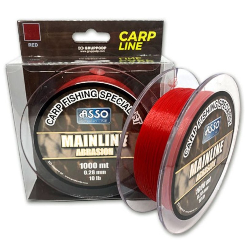 Żyłka Asso Mainline Abrasion Red-31 0,30mm 1000m
