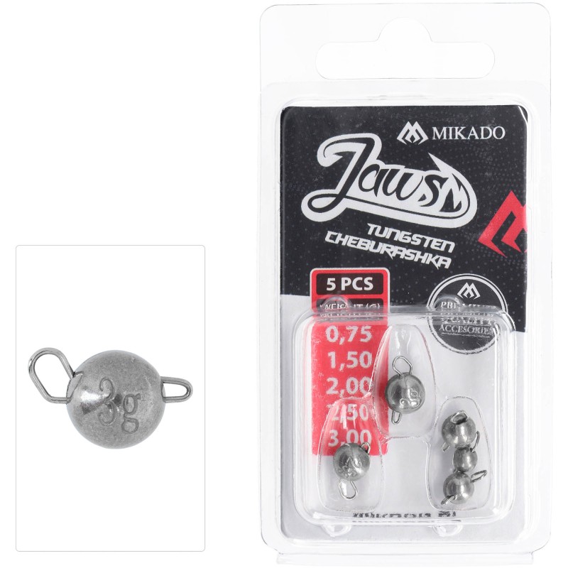 Cheburashka Mikado Wolframowa Jaws Komplet (0,75g/1,5g/2g/2,5g/3g) / 5szt