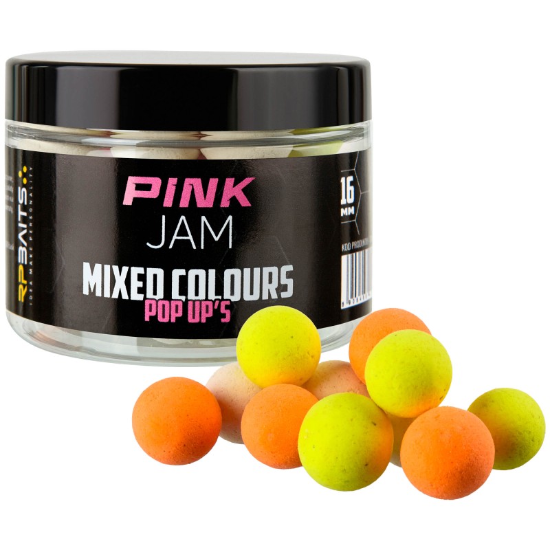 Kulki RP Baits Pink Jam Mixed Colours Pop Up 16mm