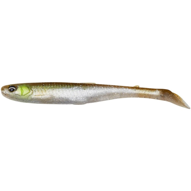 Guma Savage Gear Slender Scoop Shad Bulk 13cm 12g Green Silver