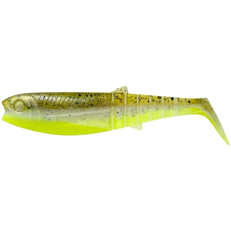 Guma Savage Gear Cannibal Shad B 10cm 9g Green Pearl Yellow