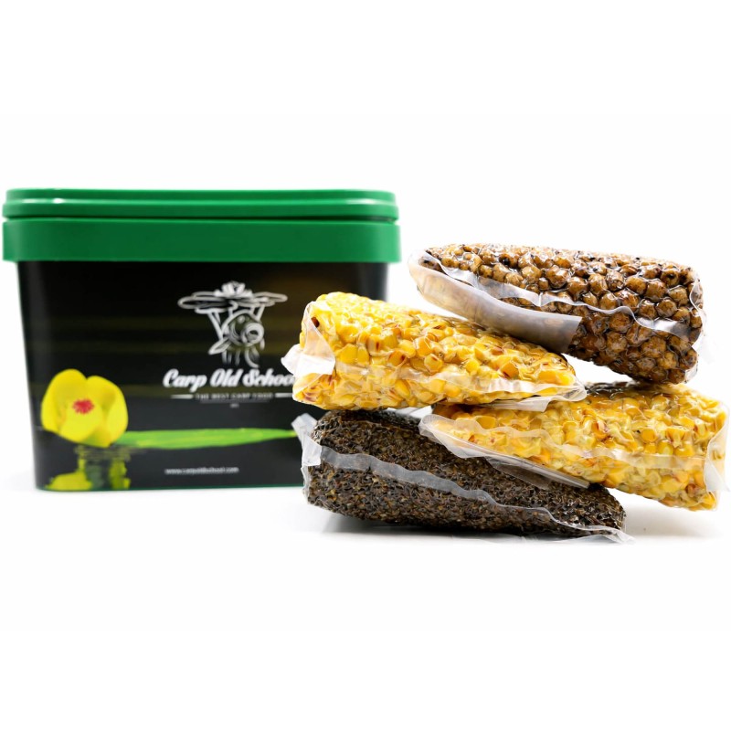 Mix Ziaren Carp Old School Special Naturalny 2x1kg Kukurydza, 1x 1kg Orzech, 1x1kg Konopie/ Rzepik