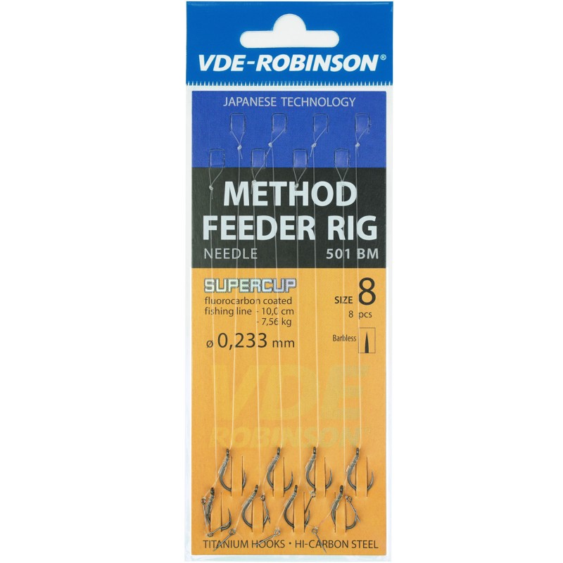 Przypony Robinson Method Feeder Needle - 6/ 0,24mm (8,47kg)/ 10cm