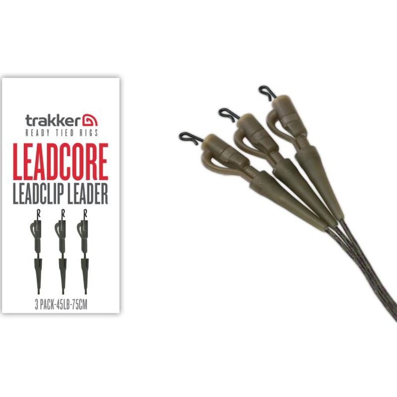 Gotowe Leadcory Z Klipsem Trakker Leadclip Leader 3 Pack 75cm