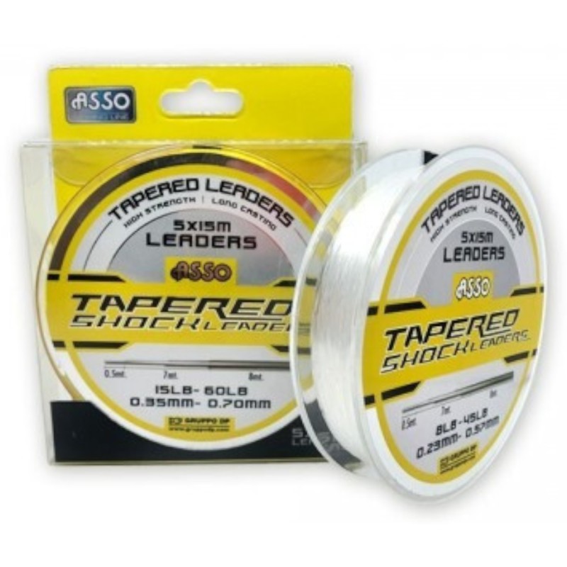 Żyłka Strzałowa Asso Tapered Shock Spool White-00  0,35-0,65mm 5x15m 