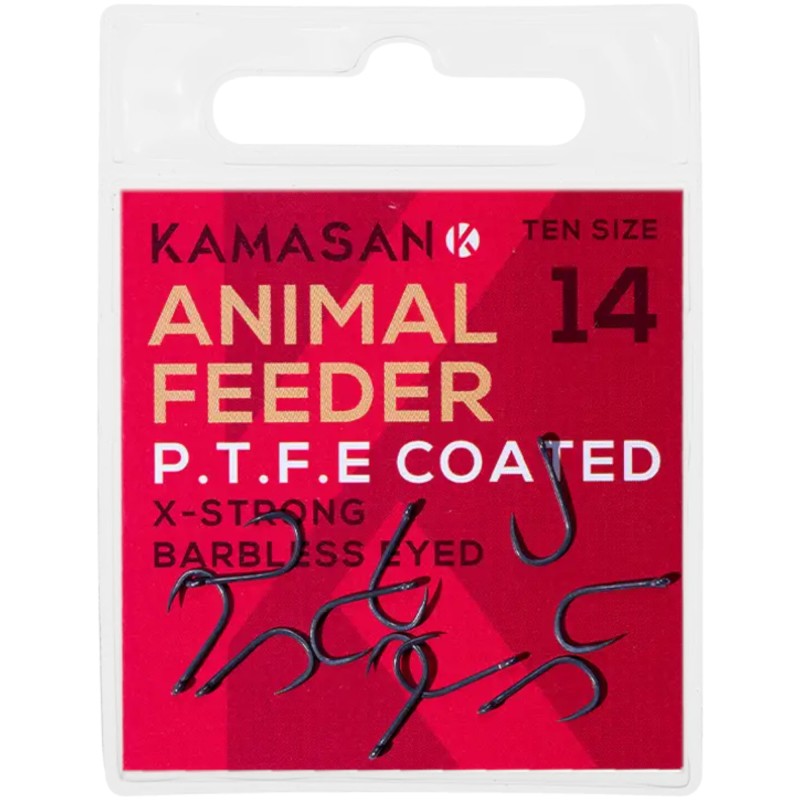 Haczyki Kamasan Animal Feeder X-Strong Eyed Barbless - 14