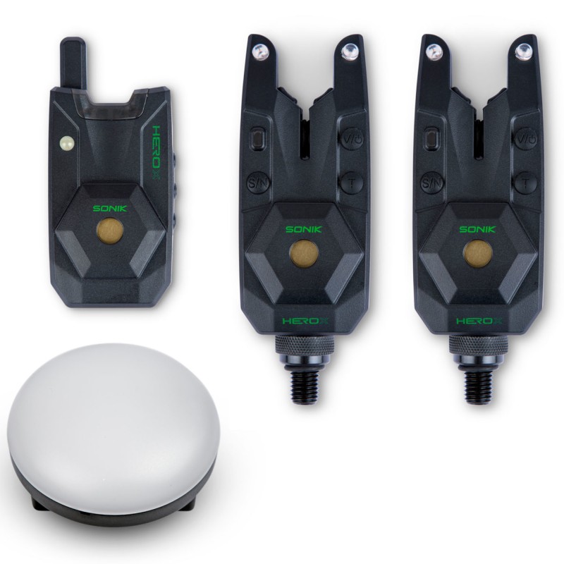 Sygnalizatory Sonik HeroX Bite Alarm Set 2+1+BL (R B) 