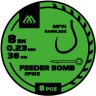 Przypony Mikado Fb Mf14 Z Igłą Hak Bez Zadziora Nr 8 / Żyłka: 0.23mm/38cm