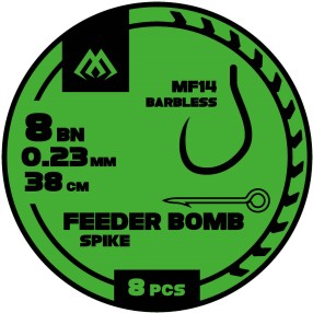 Przypony Mikado Fb Mf14 Z Igłą Hak Bez Zadziora Nr 8 / Żyłka: 0.23mm/38cm
