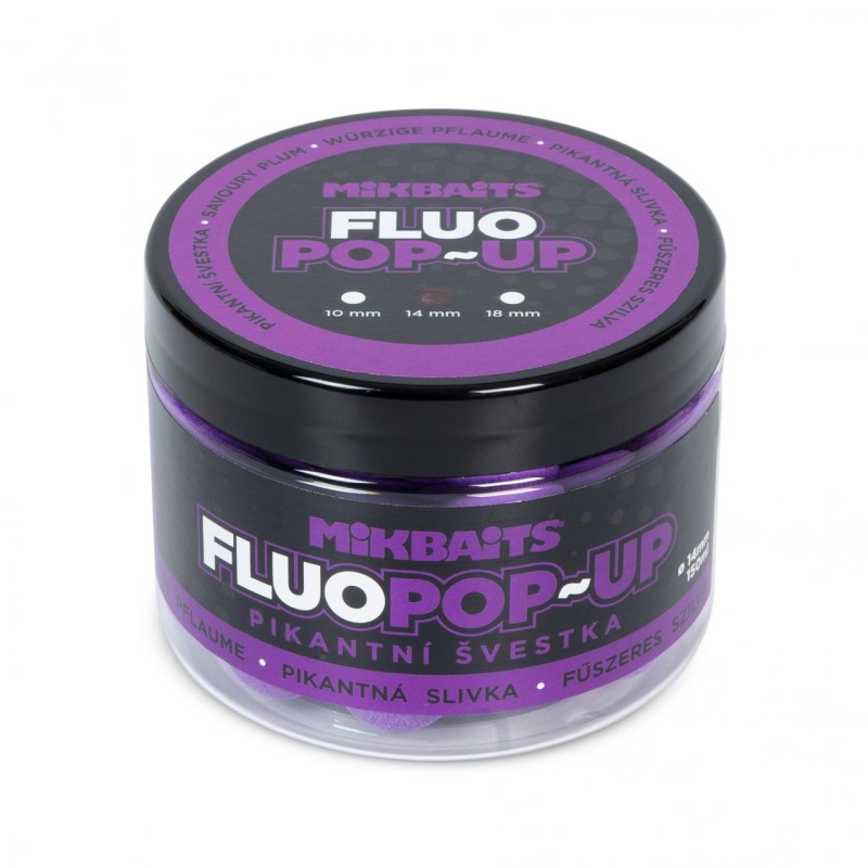 Kulki Mikbaits Pop-Up Fluo 150ml - Pikantna Śliwka 14mm