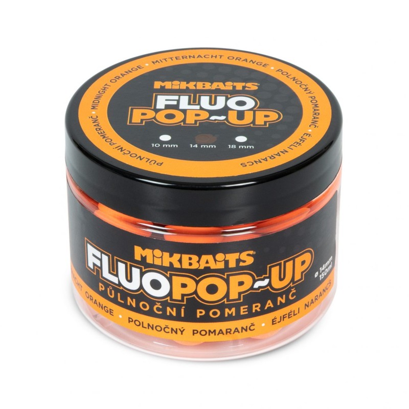Kulki Mikbaits Pop-Up Fluo 150ml - Północna Pomarańcza 14mm