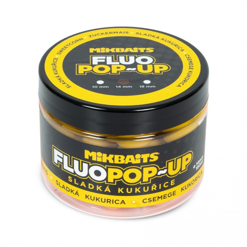 Kulki Mikbaits Pop-Up Fluo 150ml - Słodka Kukurydza 14mm